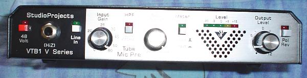 [Picture of the Studio Projects VTB-1 Tube Microphone Preamp & DI]