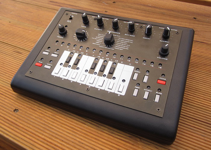 [Picture of the Ladyada x0xb0x synthesiser]